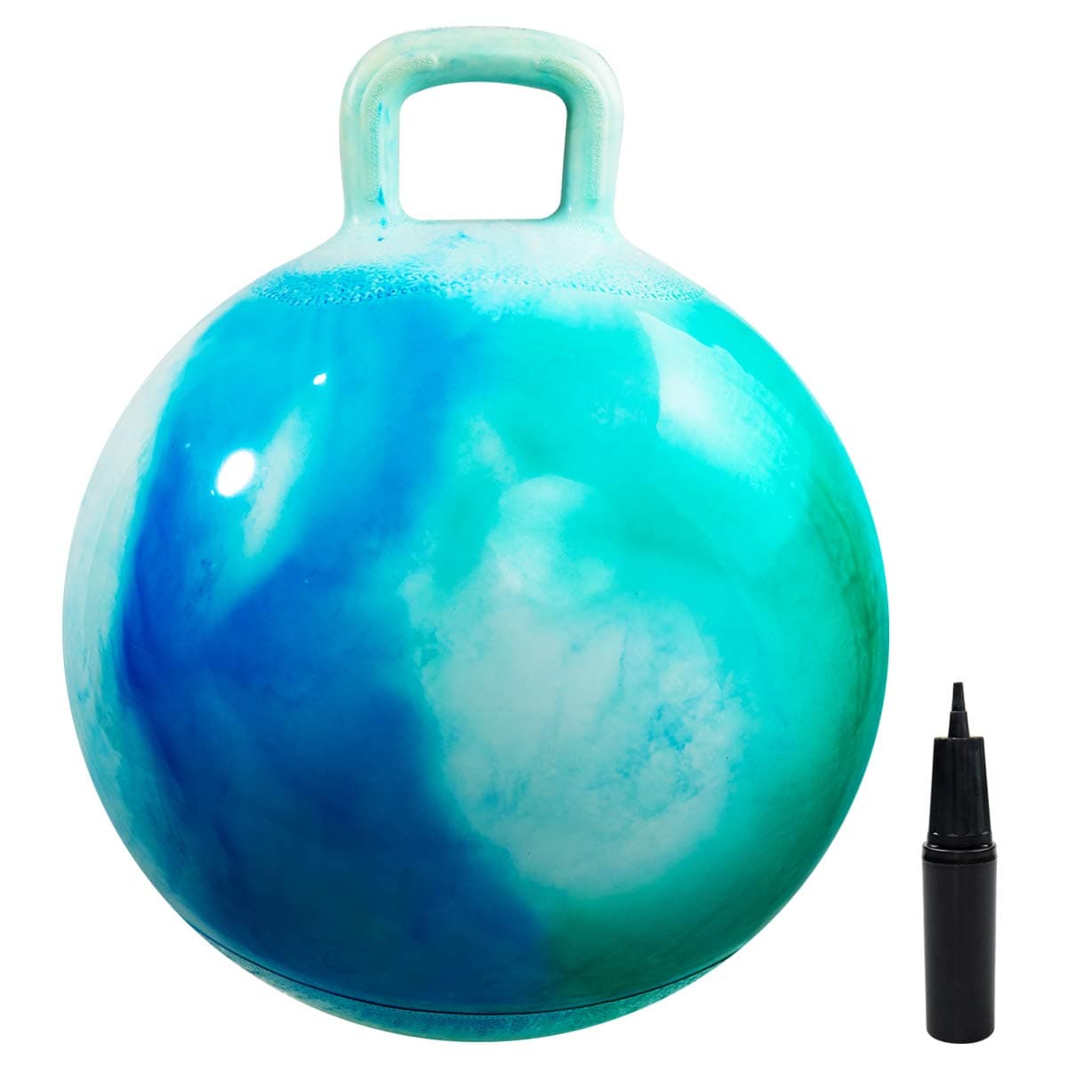 U&C Planet Balones Saltadores 45 cm Pelota de Salto para Niños 3-6 Pelota de Saltar Hinchable con Bomba Apto para Uso en Interiores y Exteriores Regalo Ideal