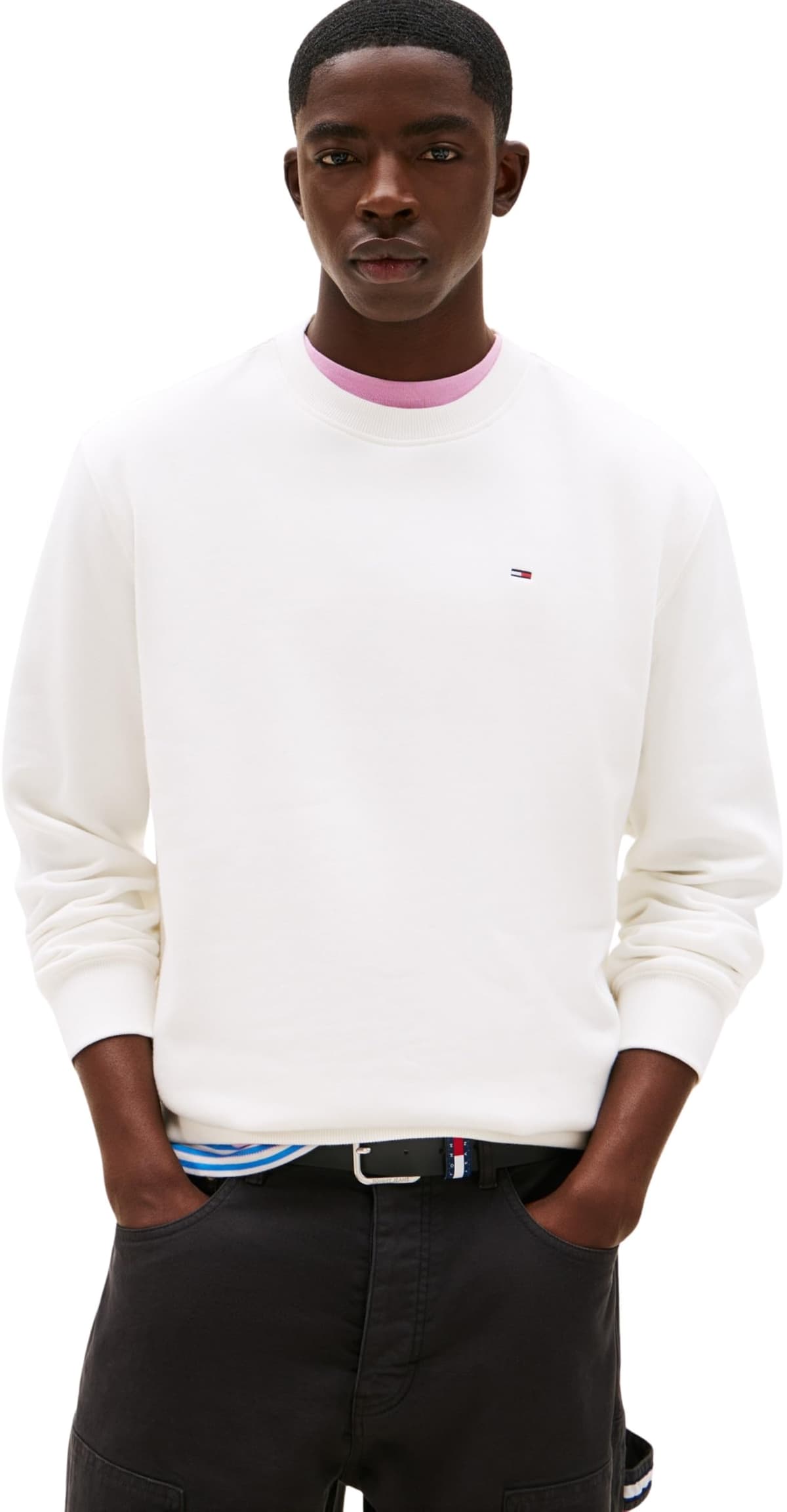 Tommy Jeans Sudadera Hombre Regular Fit Flag Fleece con Cuello Redondo — view 16