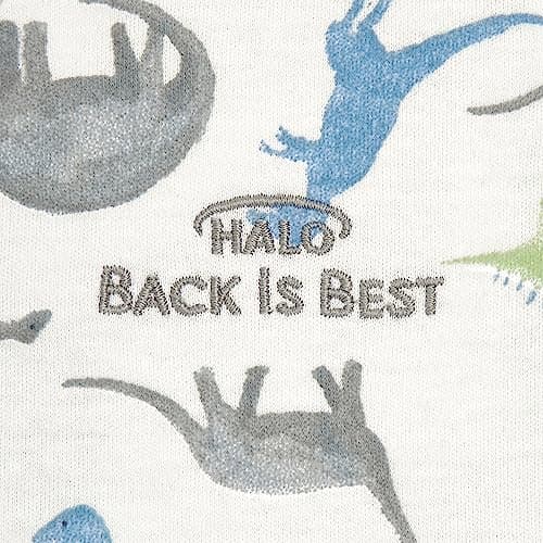 HALO Sleepsack, 100% Cotton Wearable Blanket, Swaddle Transition Sleeping Bag, TOG 0.5, Watercolor Dinos, X-Large, 18-24 Months — view 4
