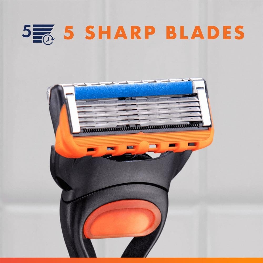 Gillette Fusion5 Razor for Men with Precision Trimmer, 1 Handle Plus 10 Blade Refills, 5-Blade System for Close, Long-Lasting Shave, Lubrastrip for Smooth Glide — view 4