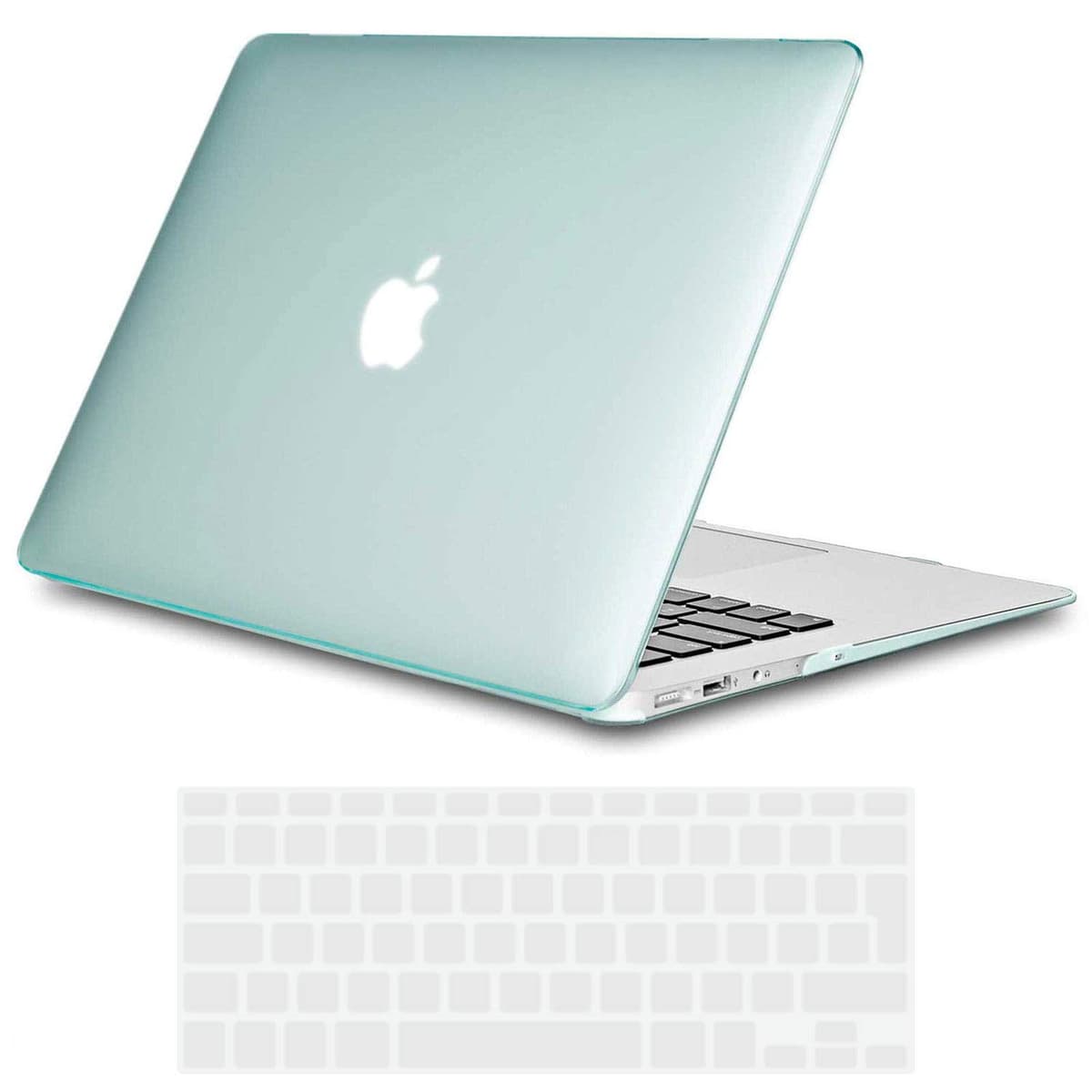 TECOOL Case compatible with MacBook Air M1 & MacBook Air 13 inch Retina 2020 2019 2018 (A2337 A2179 A1932), Plastic Snap On Hard Shell Cover & UK EU Keyboard Protector, Crystal Clear (Glossy) — view 55