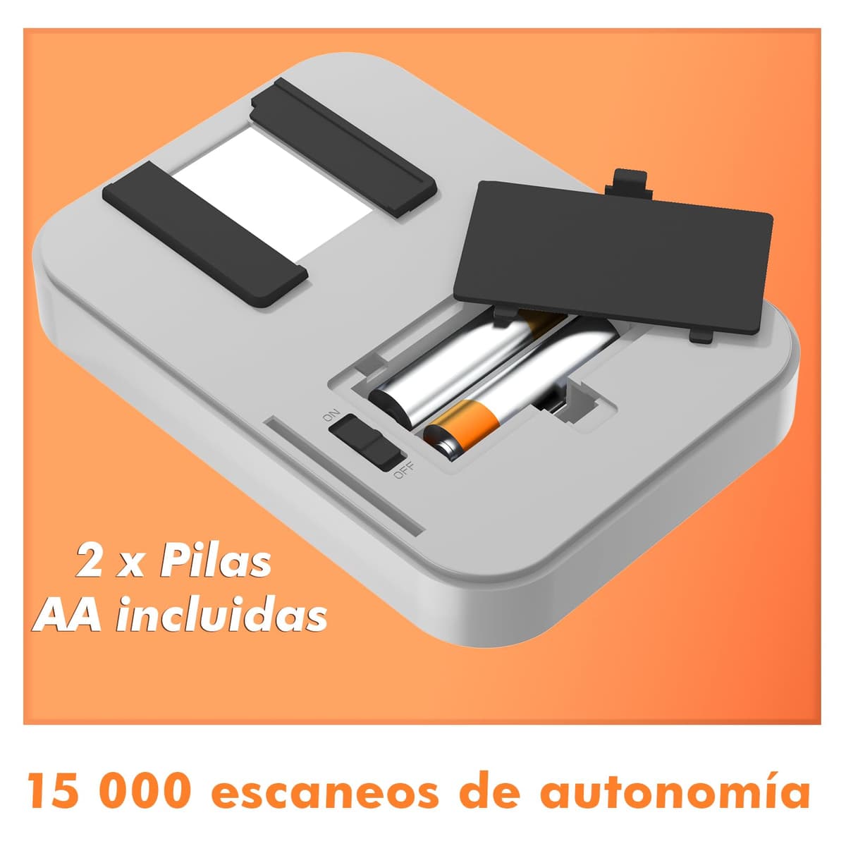 KLIM K2 Escaner Negativos 35mm - App Gratuita - Escáner de Positivos, Escaner de Diapositivas, Visor Diapositivas, Digitalizador Negativos - El Mejor escáner para Fotos Antiguas - Naranja y Gris — view 5