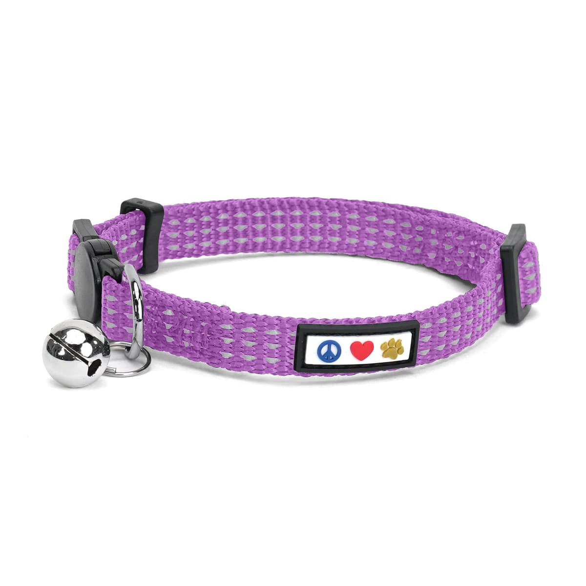 Pawtitas Collar Ajustable para Gato Reflectante con Campana Desmontable Verde — view 12