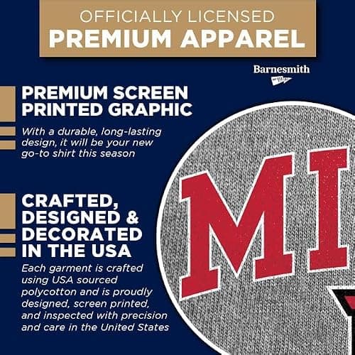 Barnesmith Miami University Redhawks Short-Sleeve T-Shirt, Spirit, Charcoal Grey, Medium — view 3