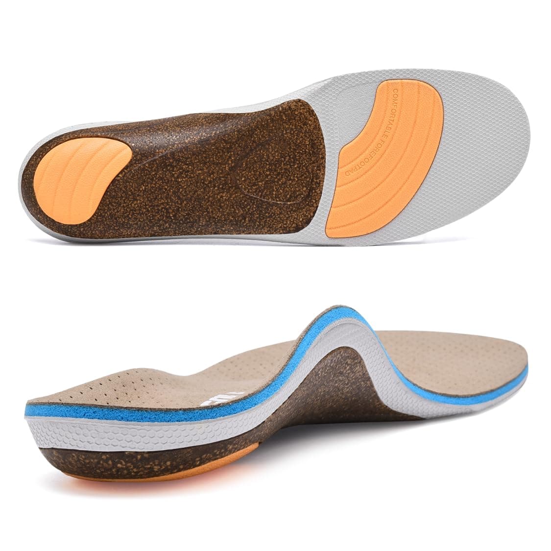 VALSOLE Plantillas Ortopédicas soportes de arco y talones la absorción de choque- para el dolor de talón, pie plano, Fascitis Plantar, dolor de rodilla y espalda — view 8