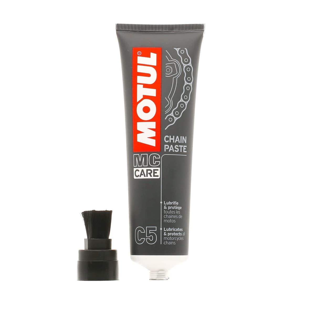 Motul Lubricante para Cadena de Moto de Carretera, Pasta en Tubo con Aplicador, Aplicación Fácil, Potencia y Durabilidad, Compatible con O-RING, X-RING y Z-RING, MC Care Chain Paste C5, 150 ml — view 2