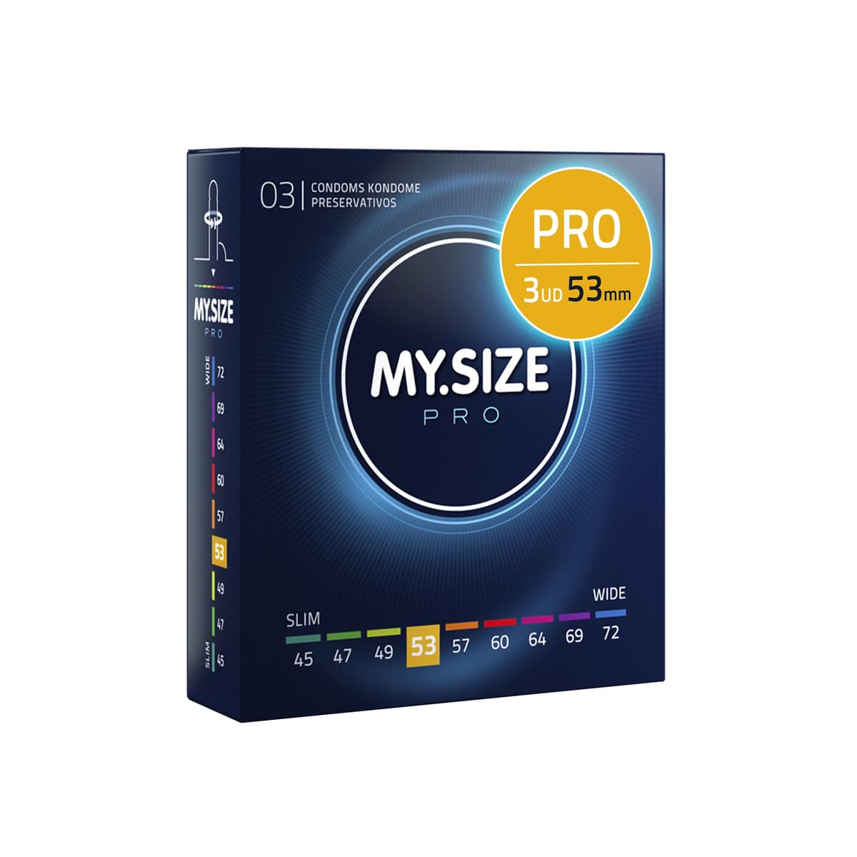 MY.SIZE PRO Condones ÉLITE, talla 5, 60 mm, XL, 10 piezas - Látex Vytex extra puro, fácil de abrir — view 43