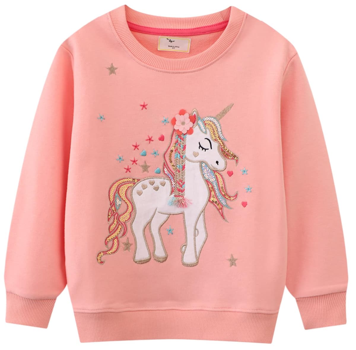 TEDD Sudaderas Niña Unicornio Camiseta Manga Larga 100% Algodón Jersey sin Capucha para Nina 1-12 años — view 10