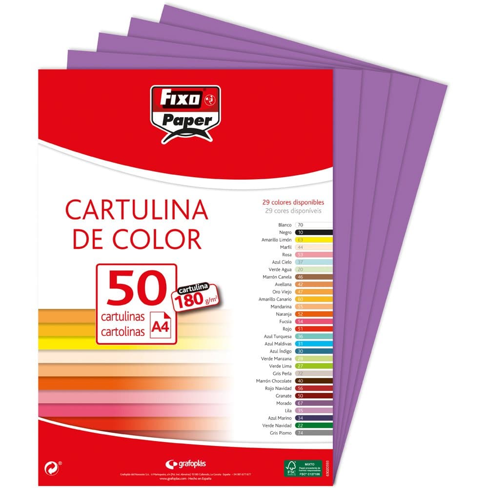 Fixo Paper 11110470 - Pack de 100 – Cartulina blanca A4, 180g — view 88