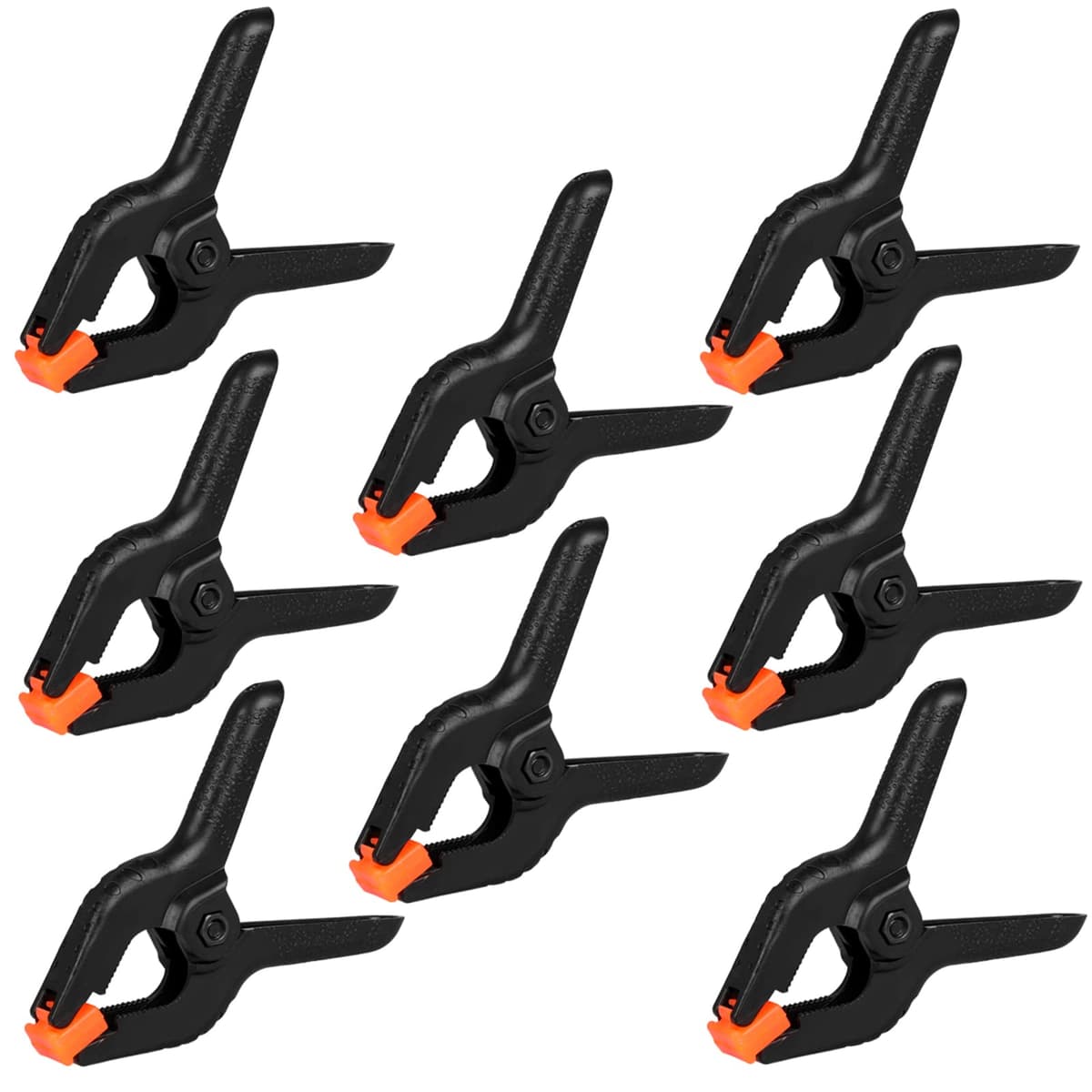 2 Pack Spring Clamps, 8.5inch Plastic Clips, Small Backdrop Clips, Clamps Heavy Duty, Spring Clips for Crafts, Backdrop Stand, Woodworking, Photography Studios (Black) — view 9