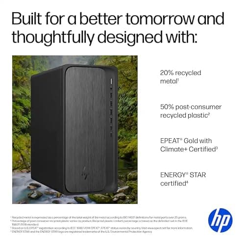 HP Secure & Productive Business Tower Desktop, AMD 8-Core Ryzen 7(Beat Intel Core i9-11900K), 16GB DDR5 RAM, 1TB Storage(512GB SSD & 500GB HDD), HDMI + DP, RJ-45, USB-C, Windows 11 Pro — view 4