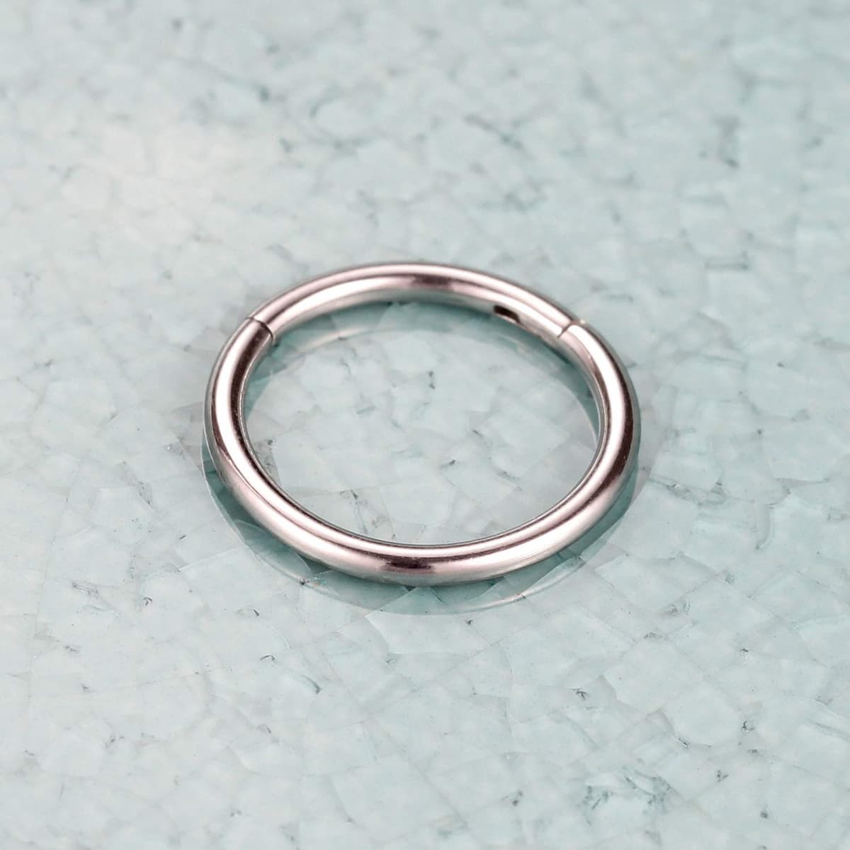 hengkaixuan 2Pcs Titanium Nose Hoop Rings Hinged Segment Clicker Rings Cartilage Helix Lip Tragus Conch Piercing Jewellery Sleeper Earrings Septum Lobe Hoop Earrings — view 3