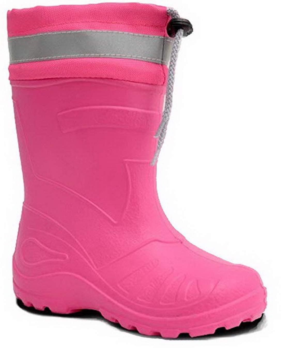 Ultra Light EVA Kids Girls Wellington Boots Rainy Snow Wellies Red Very Warm Liners — view 2