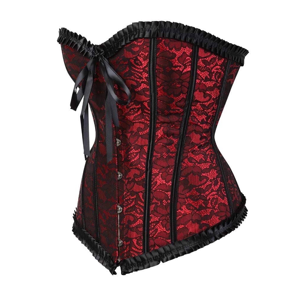 Grebrafan Brocado Corset Bustier Sexy Nupcial Corsés y Lencería Talla Grande — view 2