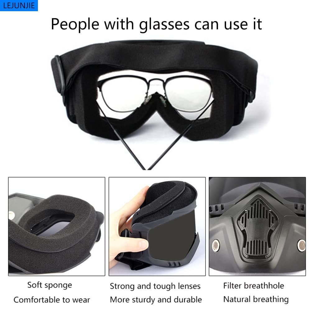 Cascos tácticos Mich con máscara Desmontable para Airsoft, Paintball y Caza Actividades al Aire Libre — view 3
