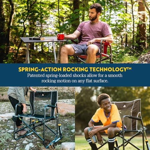 GCI Outdoor Freestyle Rocker Outdoor Rocking Chair with Beverage Holder — view 3