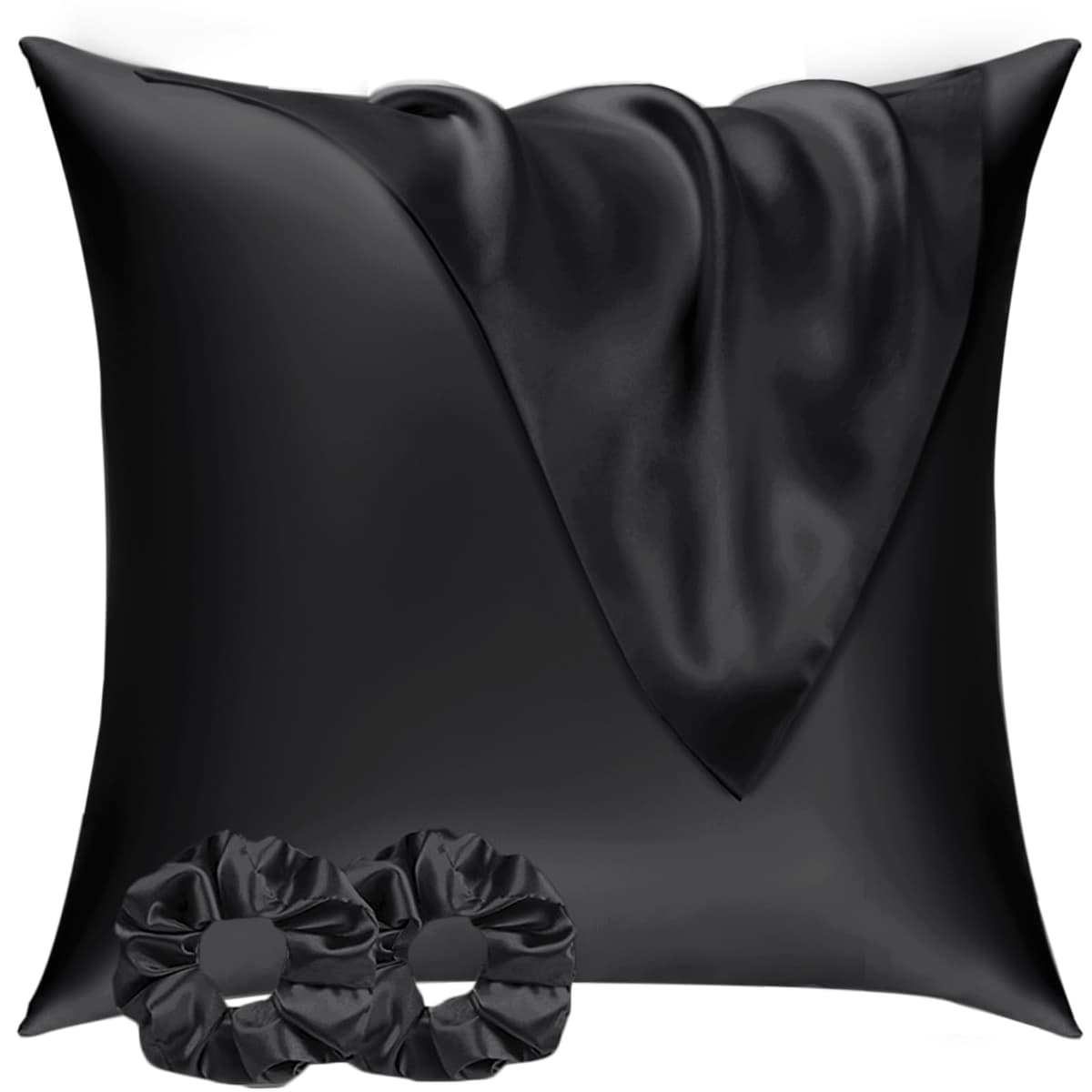 Vielit 2 Pack Satin Pillowcase for Hair and Skin Cooling,Soft as Silk Pillowcase for Hair and Skin,Easier Care than Silk Pillow Case Beige 50x75cm Gifts for Women Envelope & 2 Scrunchies — view 64