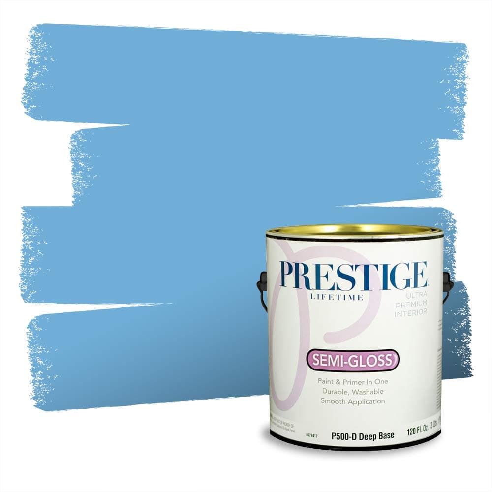 PRESTIGE Paints Interior Paint and Primer In One, 1-Gallon, Semi-Gloss, Comparable Match of Valspar* Dewdrop* — view 682