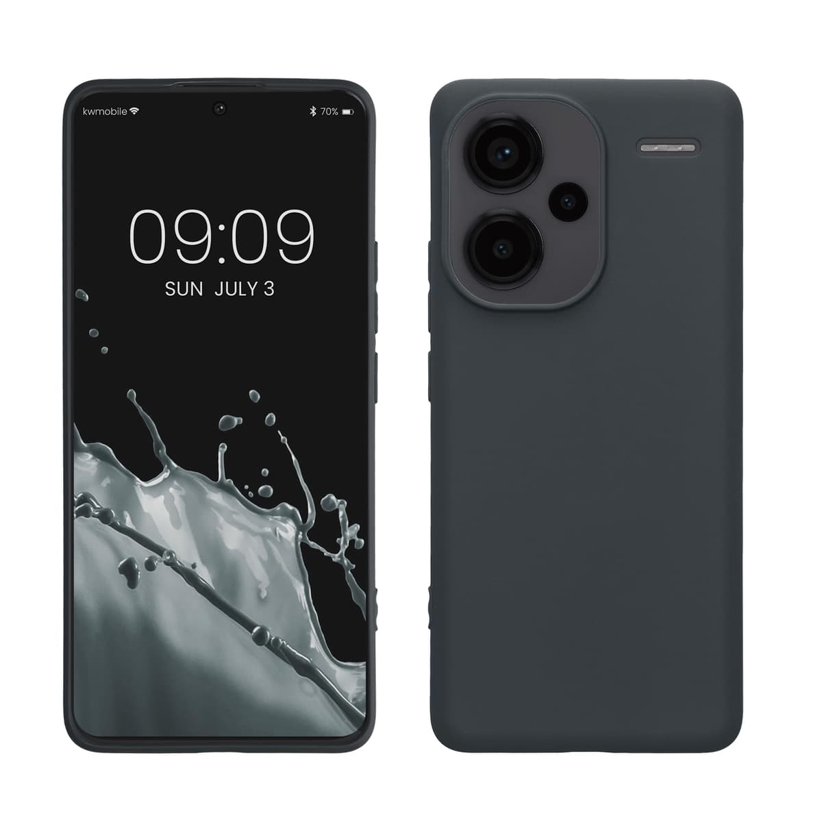 kwmobile Carcasa Compatible con Xiaomi Redmi Note 14 Pro 5G / Poco X7 Funda - Funda Ultrafina de TPU con Bordes elevados - Lavanda Metalizado — view 367