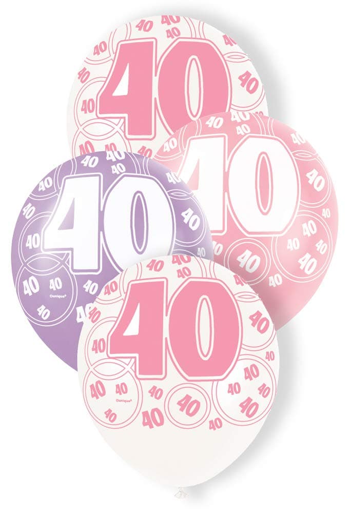 Unique Party 92068 - 9ft Foil Glitz Pink Happy 80th Birthday Banner — view 112