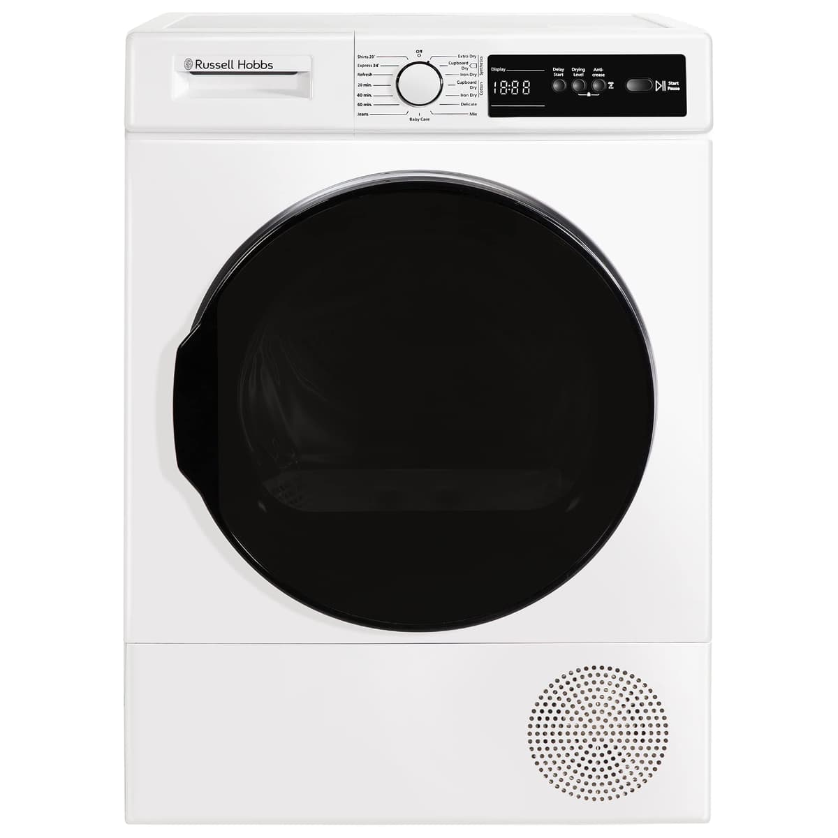 Russell Hobbs Freestanding Electric Heat Pump Condenser Tumble Dryer, 8kg Capacity, 15 Programmes, 3 Heat Settings, LED Display, Anti-Crease, Child Lock in Anthracite RH8HPTD1E12AN — view 19