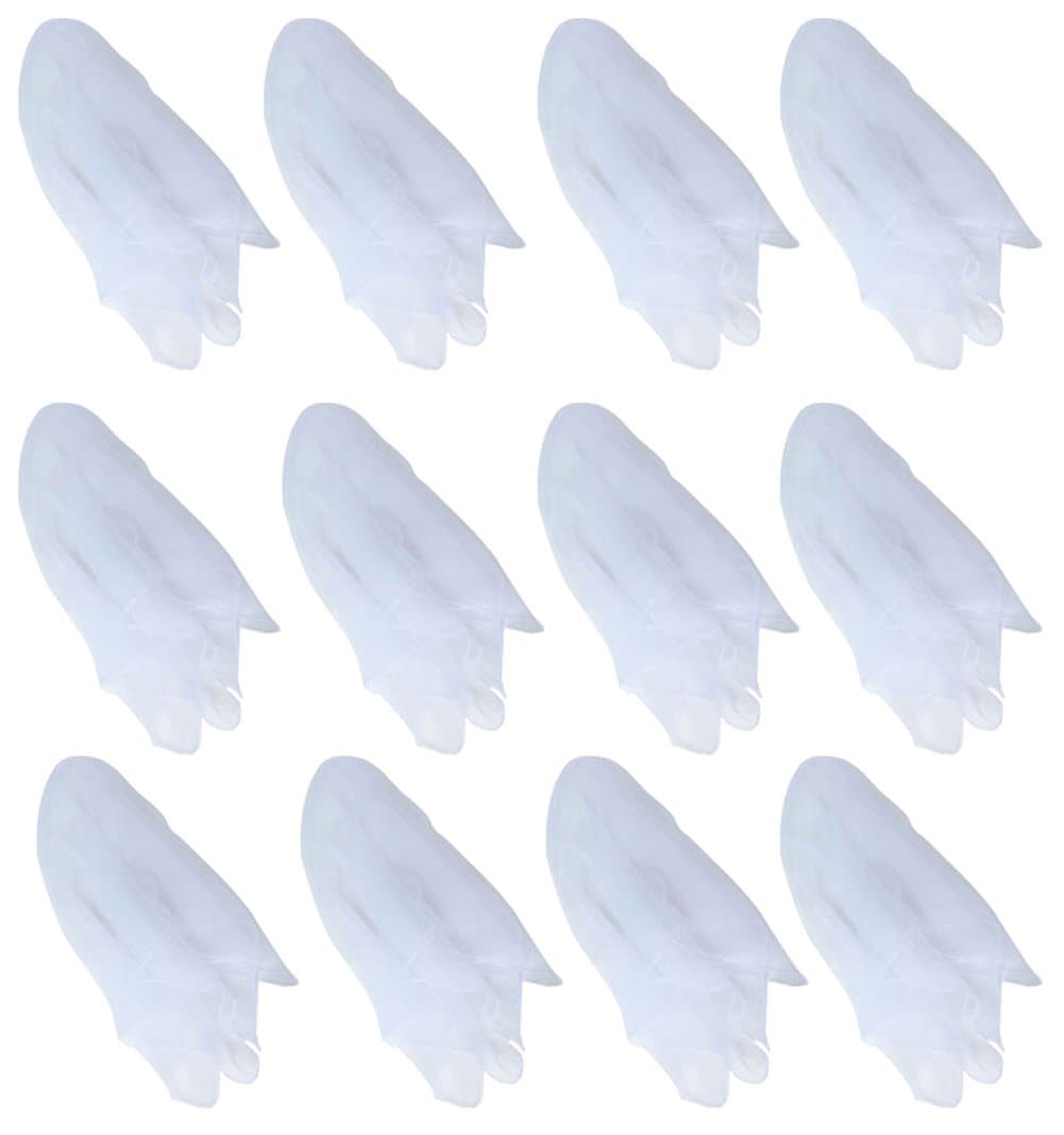 Hoerev Marca Malabares y pañuelos de Baile Paquete de 12 Aprox,40cm x 40cm,12 Blanco