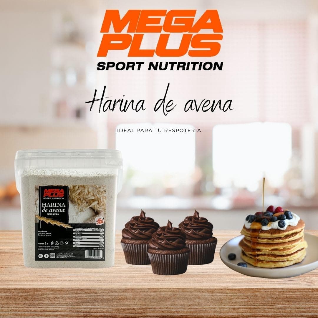 Harina De Avena Sabores - Mega Plus - Harina De Avena Integral - Para Batido Proteinas O Cereales Avena - Avena En Polvo 8 Sabores - Carbohidratos Y Vitaminas - Sin Azucar - Nutella 2kg — view 4