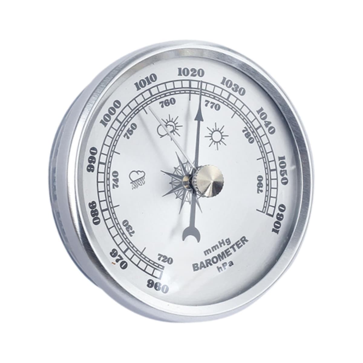 kesurpae Barómetro aneroide de Pared Empotrado, manómetro de presión atmosférica precisión, diámetro Interior 20 mm, manómetro presión atmosférica analógico Pared, Plata — view 5