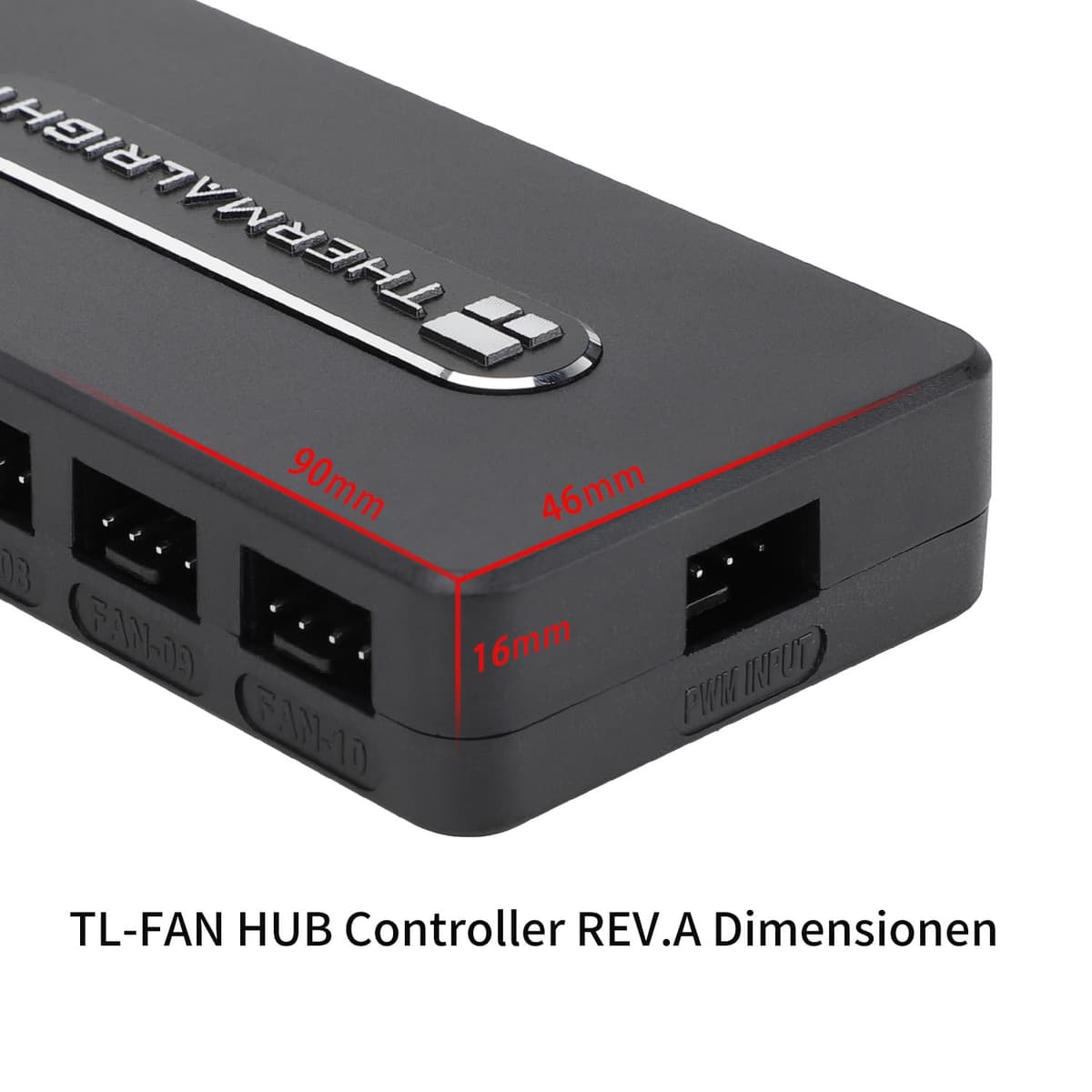 Thermalright-TR Controlador de concentrador de ventilador, soporte para 10 grupos de ventiladores PWM, múltiples interfaces de ventiladores de refrigeración, 10 puertos de 4 pines, controlador de — view 3