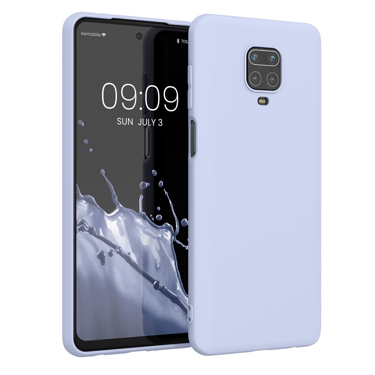 kwmobile Carcasa Compatible con Xiaomi Redmi Note 14 Pro 5G / Poco X7 Funda - Funda Ultrafina de TPU con Bordes elevados - Lavanda Metalizado — view 389