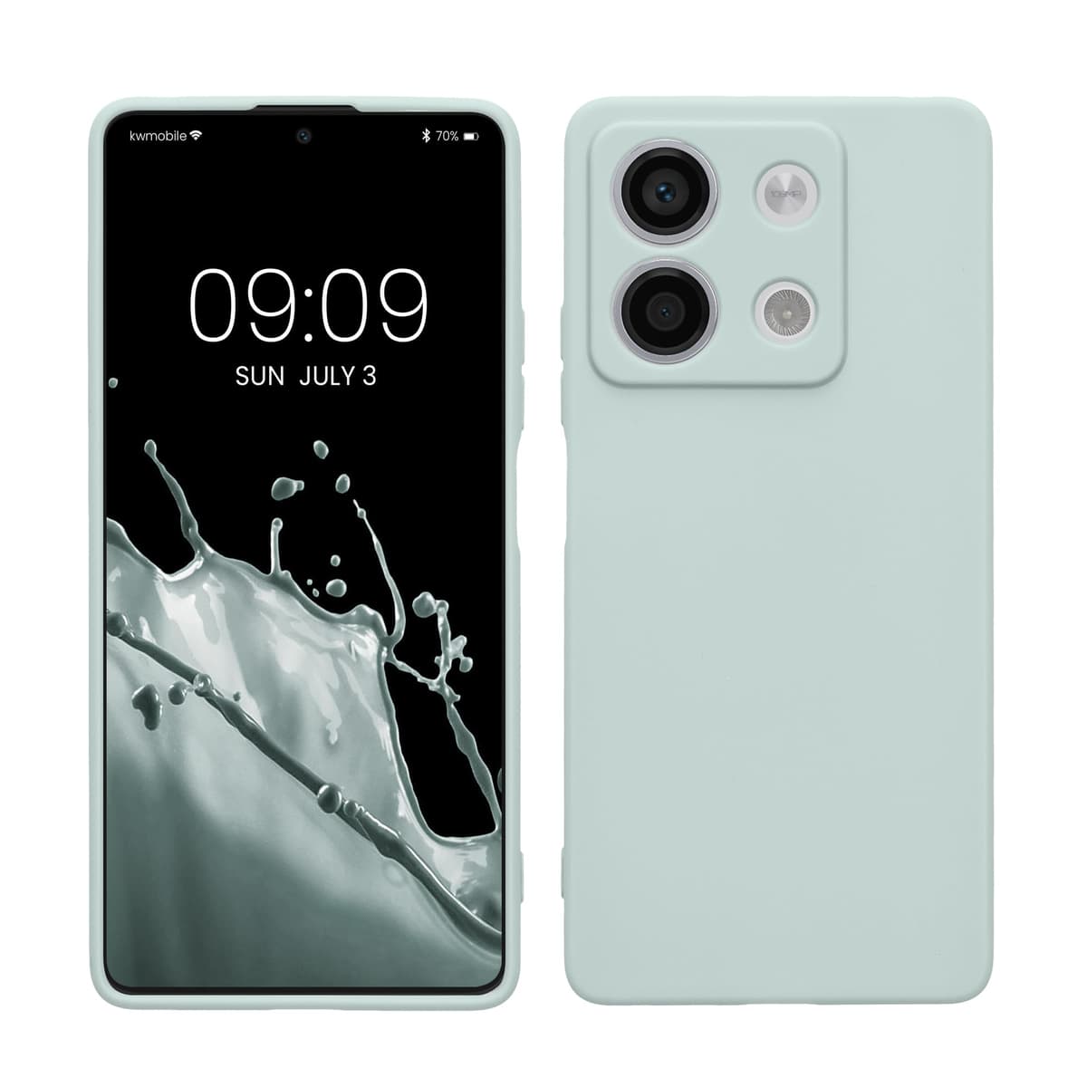 kwmobile Carcasa Compatible con Xiaomi Redmi Note 14 Pro 5G / Poco X7 Funda - Funda Ultrafina de TPU con Bordes elevados - Lavanda Metalizado — view 36