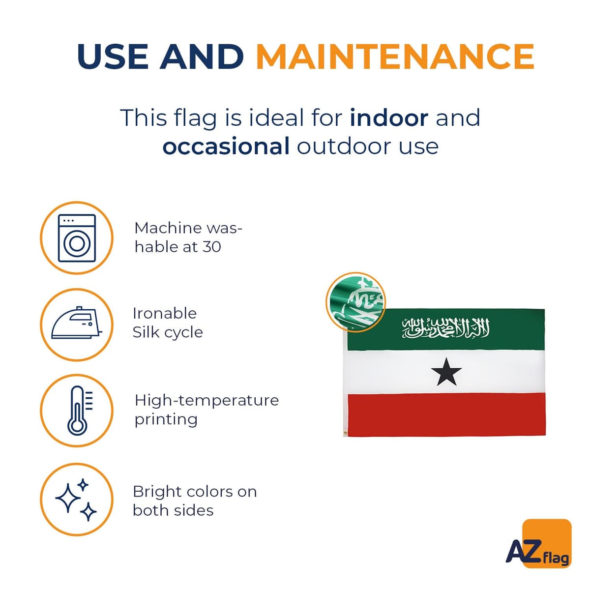 AZ FLAG - Somaliland Flag - 3x5 Ft - 100D Polyester Somaliland Banner with Two Metal Grommets - Fade Resistant - Vivid Colors - 3' x 5' Feet - 150x90 Cm — view 5