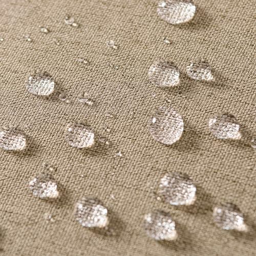 MIULEE Pack of 2 Decorative Outdoor Solid Waterproof Throw Pillow Covers Polyester Linen Garden Farmhouse Cushion Cases for Patio Tent Balcony Couch Sofa 18x18 inch Light Tan — view 2