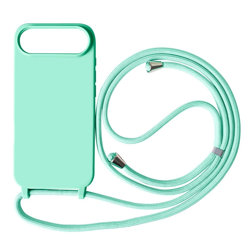 Funda Compatible con iPhone 17 Pro MAX(6.9"),Ajustable Collar Correa de Cuello Cordón Cuerda Carcasa TPU Bumper Silicona Skin Caso para iPhone 17 Pro MAX(6.9")-Verde — view 17