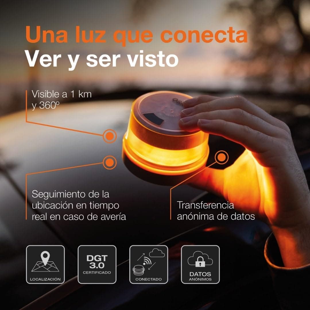 OSRAM LEDguardian Road Flare Signal V16 IoT, luz de Advertencia LED certificada DGT 3.0, Uso obligatorio en España, 1900K, localización en Tiempo Real — view 4