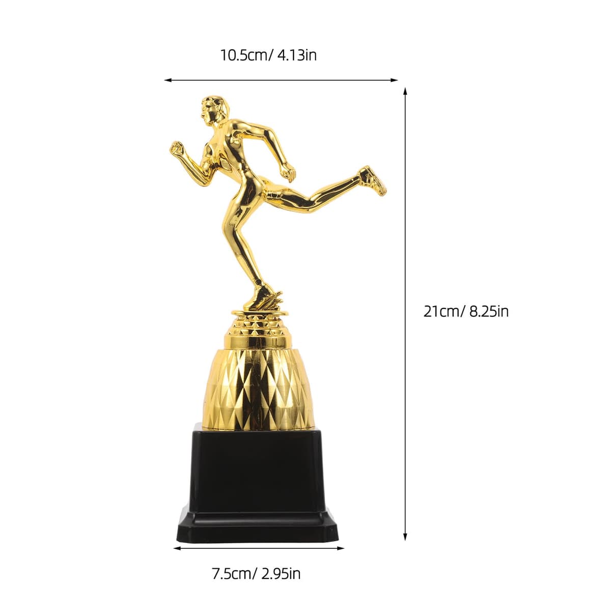 Mipcase Trofeo de Plástico Dorado Grande para Competición Atlética Copa de Premio para Ganador en Prueba Escolar Trofeo de Ceremonia para Eventos Deportivos y Fiestas — view 2
