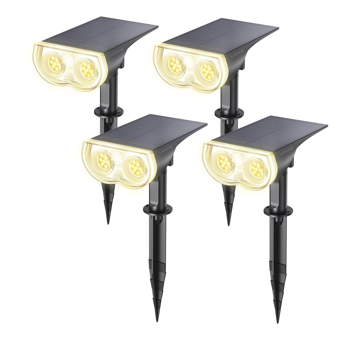 Linkind 60 LED Luces Solares Exterior Jardin,3000K Blanco Cálido Focos Solares con el modo de invierno, 800LM,Impermeable IP67 Lámparas Solares para Jardín, Patio, Calzada, Piscina,3 Piezas — view 16