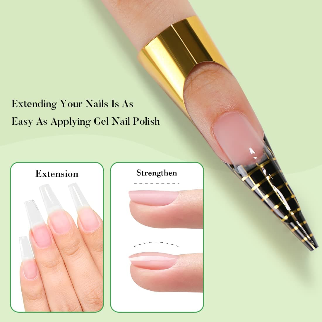 AIMEILI Gel Uñas Constructor Base Coat y Builder Gel 7 en 1 Nail Extensión Esmaltes Semipermanentes de Uñas UV LED Building Base 10ML — view 4