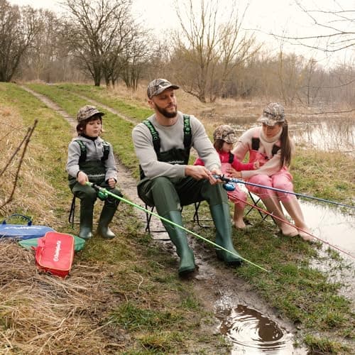 DaddyGoFish Chest Waders for Kids and Adults, Fishing and Hunting Waders with a Pocket and a Wader Hanger — view 8
