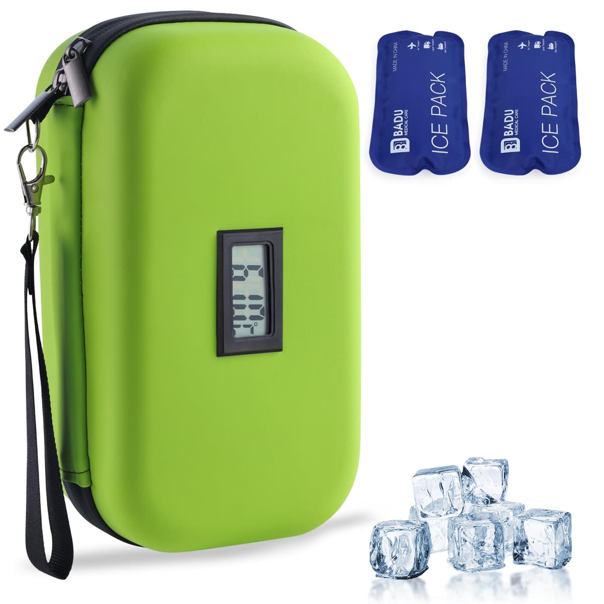Funda de viaje con enfriador de insulina, aprobado por la TSA portátil con aislamiento para diabéticos con visualización de temperatura del termómetro, organizador de medicamentos — view 11