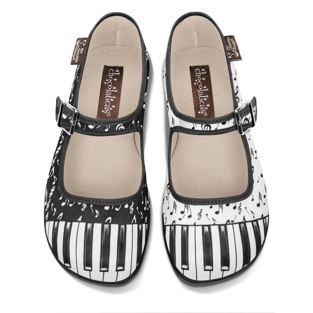 Hot Chocolate Design Chocolaticas Funky Canvas Women's Mary Jane Flat Shoes — view 133