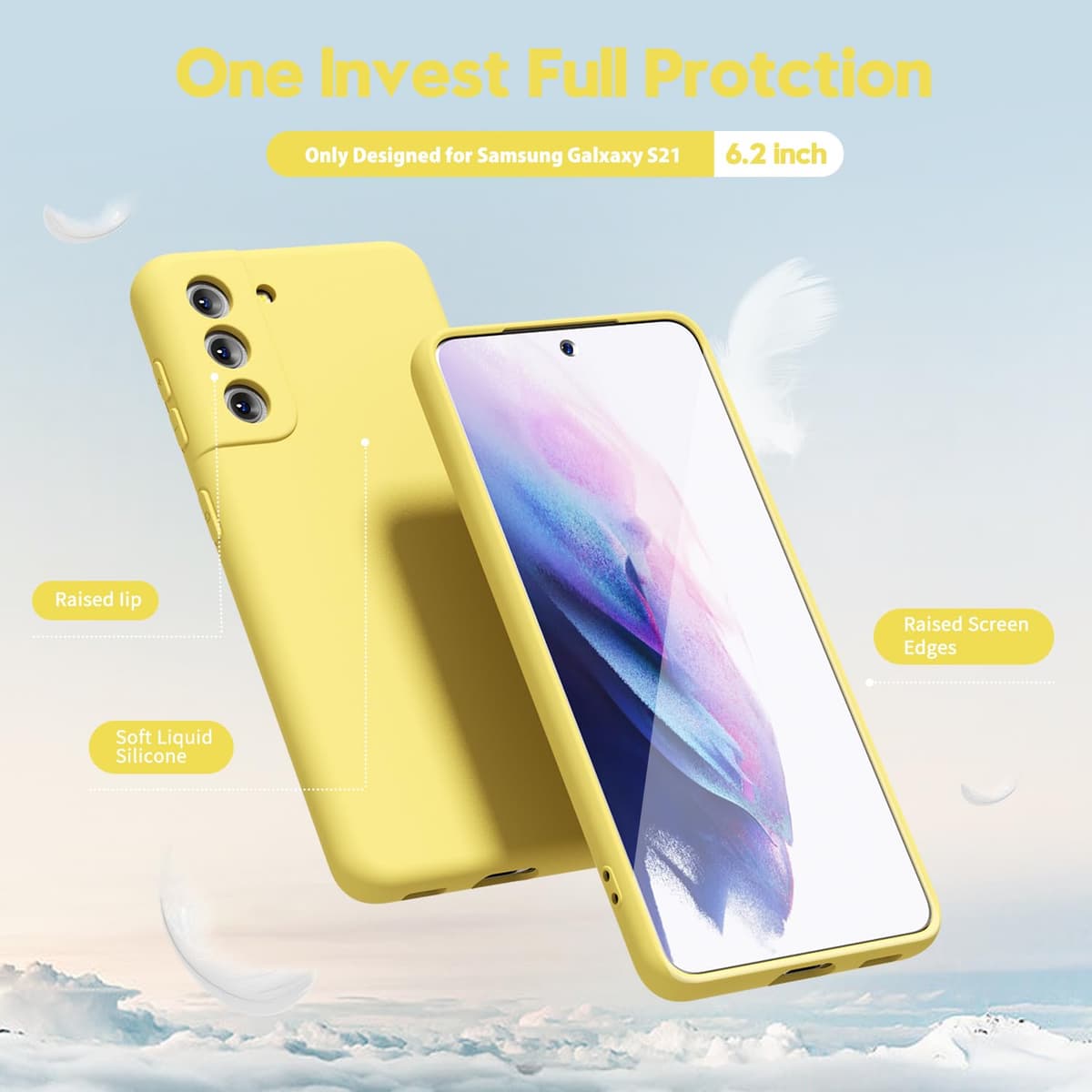 oakxco for Samsung Galaxy S24 Ultra Phone Case Liquid Silicone, Thin Slim Soft Rubber Gel TPU Plain Simple Cover for Women Girl Cute, Matte Solid Color, Brown Khaki Nude — view 203