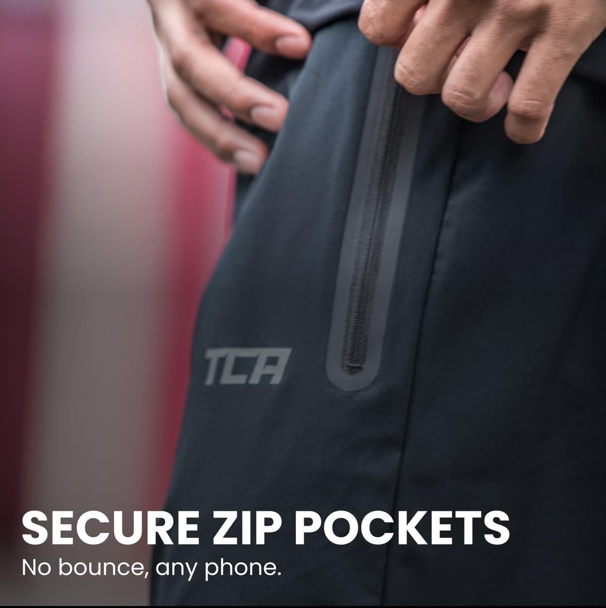 TCA Elite Tech Mens Running Shorts with Zip Pockets, Gym Shorts Men Training Sports Short with Phone Pocket — view 4