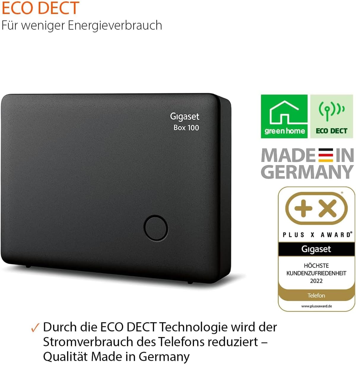 Gigaset Box 100: estación base DECT para su propio sistema de comunicación con Gigaset Auriculares (la base admite hasta 6 teléfonos) para conexión telefónica analógica — view 4