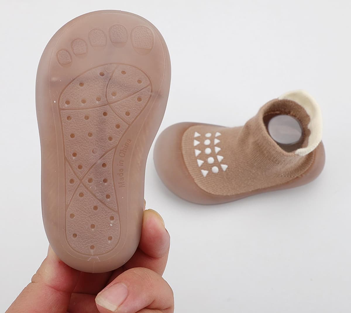 Zapatos Calcetines Bebé Niños Niñas Primeros Pasos Zapatos Bebé Calcetines Antideslizantes con Suela de Goma,6-24 Meses — view 2