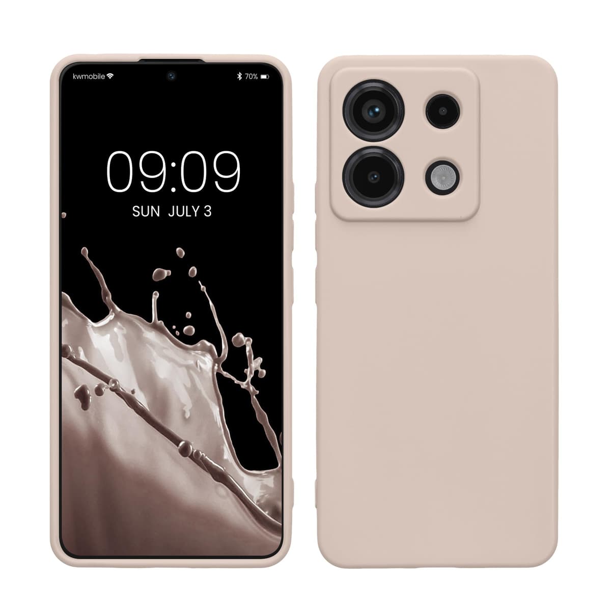 kwmobile Carcasa Compatible con Xiaomi Redmi Note 14 Pro 5G / Poco X7 Funda - Funda Ultrafina de TPU con Bordes elevados - Lavanda Metalizado — view 210