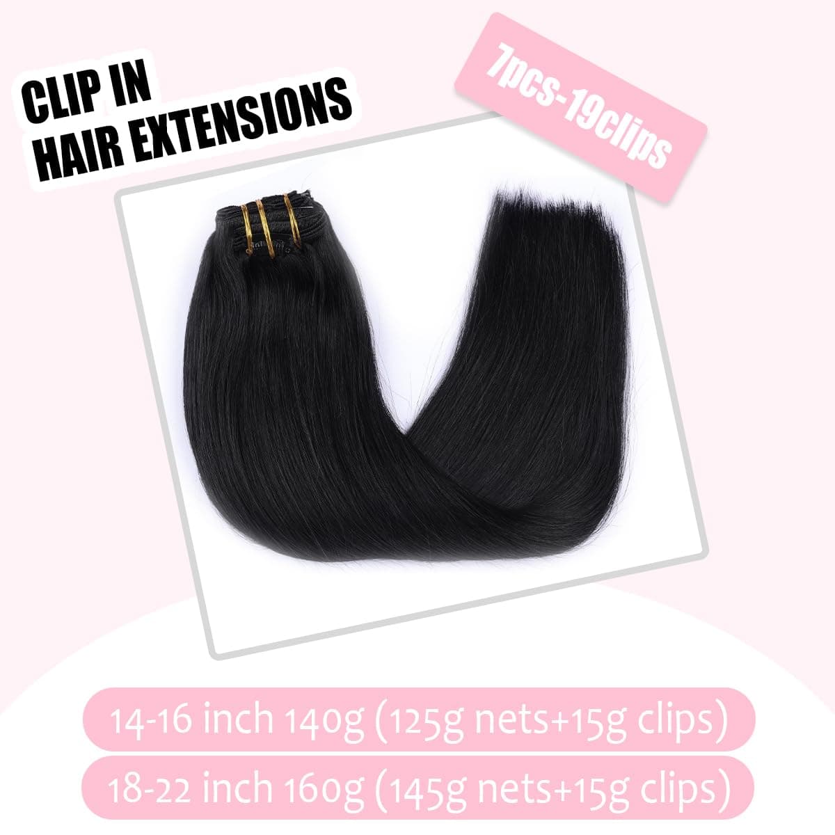 SURNEL Extensiones Clip Pelo Natural 100g 35cm 6 Piezas Castaño Chocolate Extensiones De Clip De Humano Real Extensiones Pelo Natural Remy (C#4-35cm) — view 12
