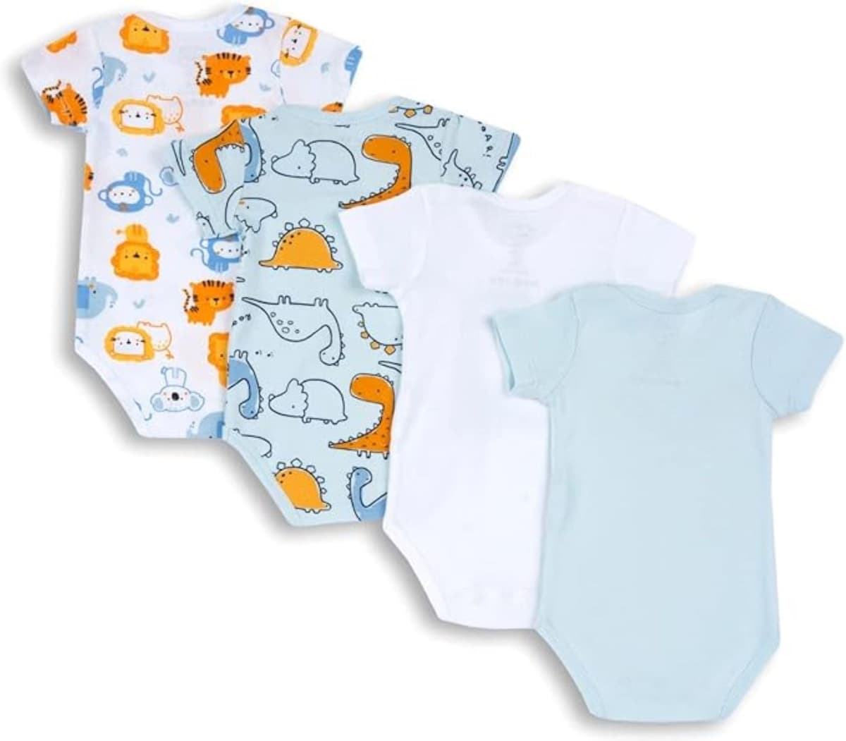 Chicco, Body Bebé Niño y Niña, Set de 4 Body con Mangas Cortas en 100% Algodón, Unisex Niño y Niña 0-24 Meses, Designed in Italy — view 2
