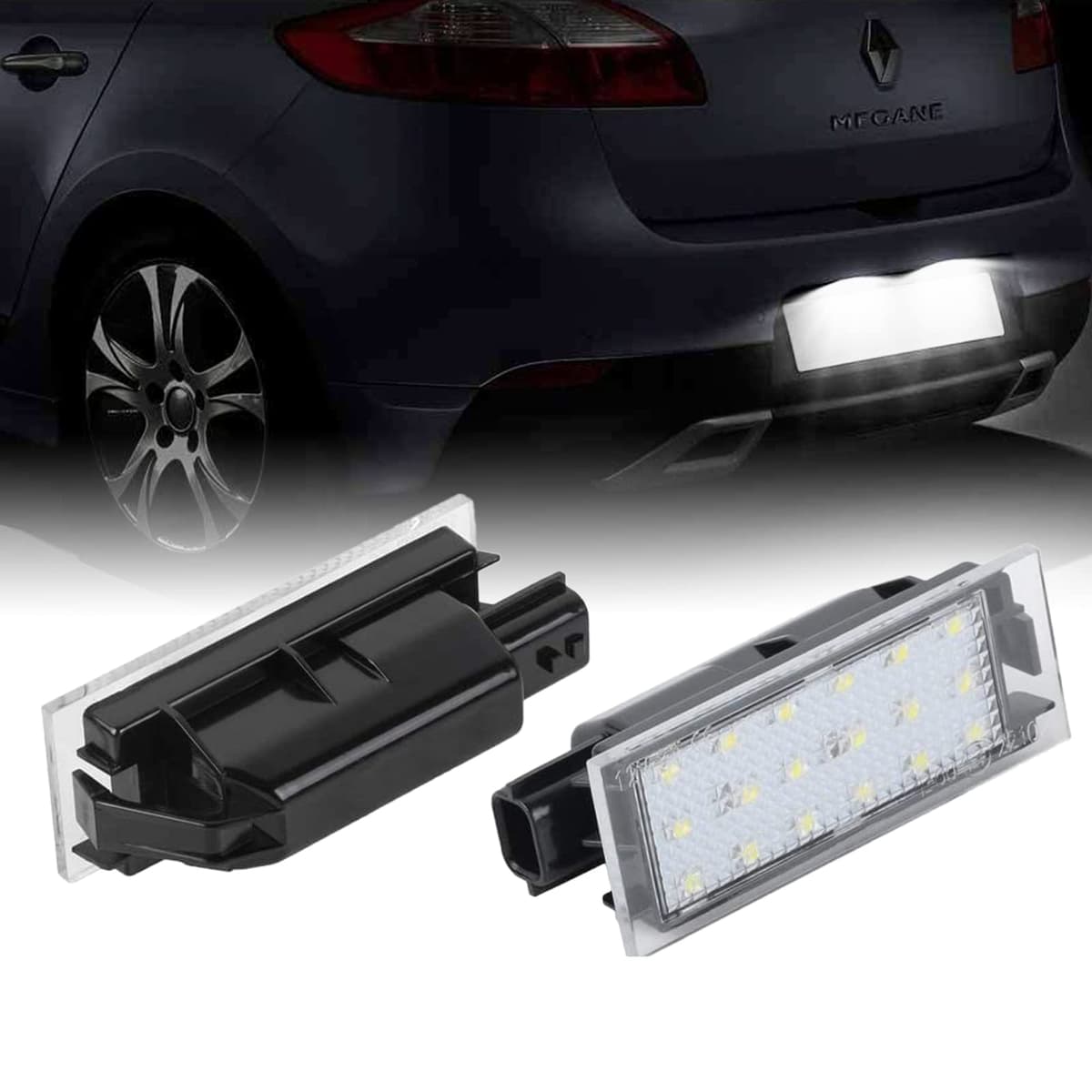 Luces LED Matrícula para 206 207 407 406 306 307 308 5008, Luz Matrícula para Citro-en C3 PICASSO C4 C5 BERLINGO B9 M49 M59 SAXO XSARA, LED Matrícula 2 Piezas Canbus — view 10