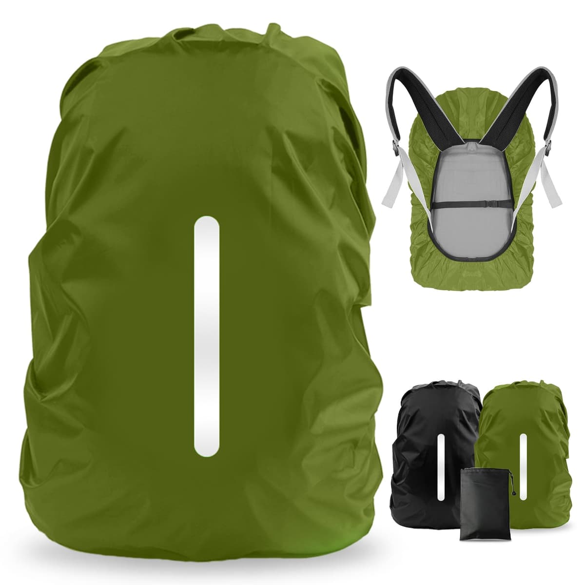 LAMA 2pcs Funda Impermeable para la Lluvia para Mochila, Protector Reflectante a Prueba de Lluvia para Antipolvo y Antirrobo S 18L-25L — view 12